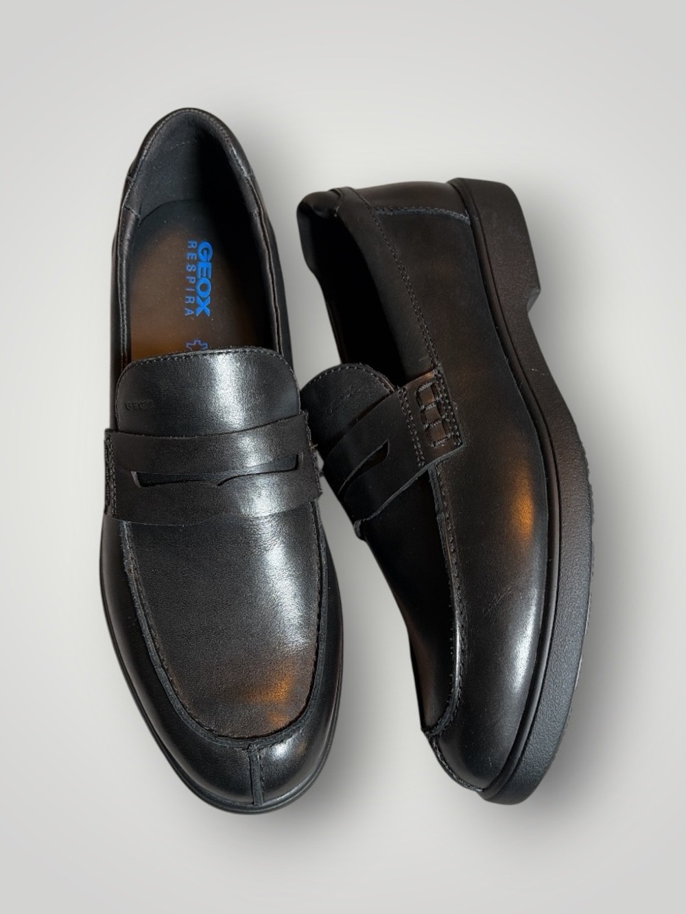 Geox Respira Dress Loafers  Men's Sz 9 Black Shoes Diabetic